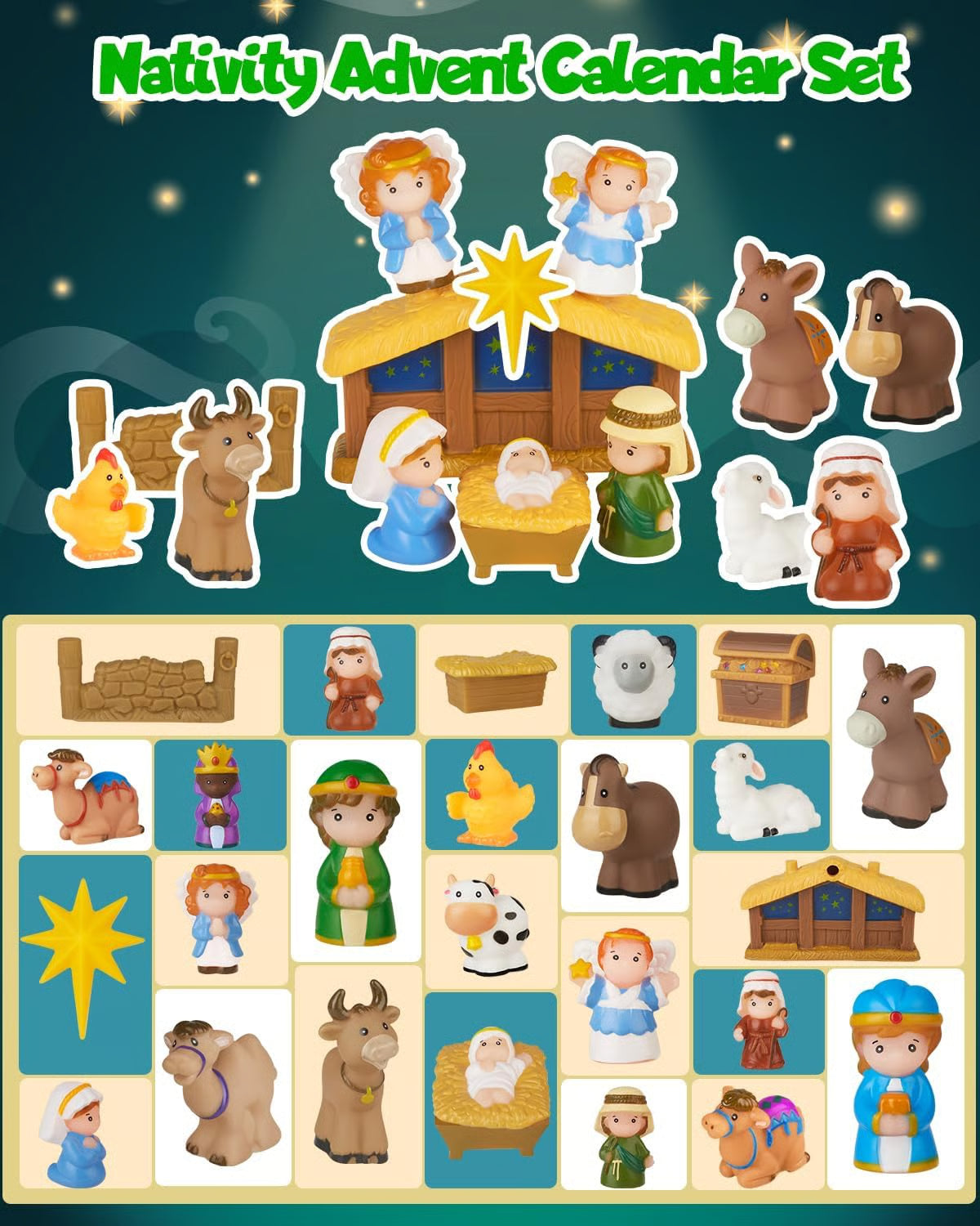 Everjoy - Christmas Nativity Calendar – 25-Day Countdown