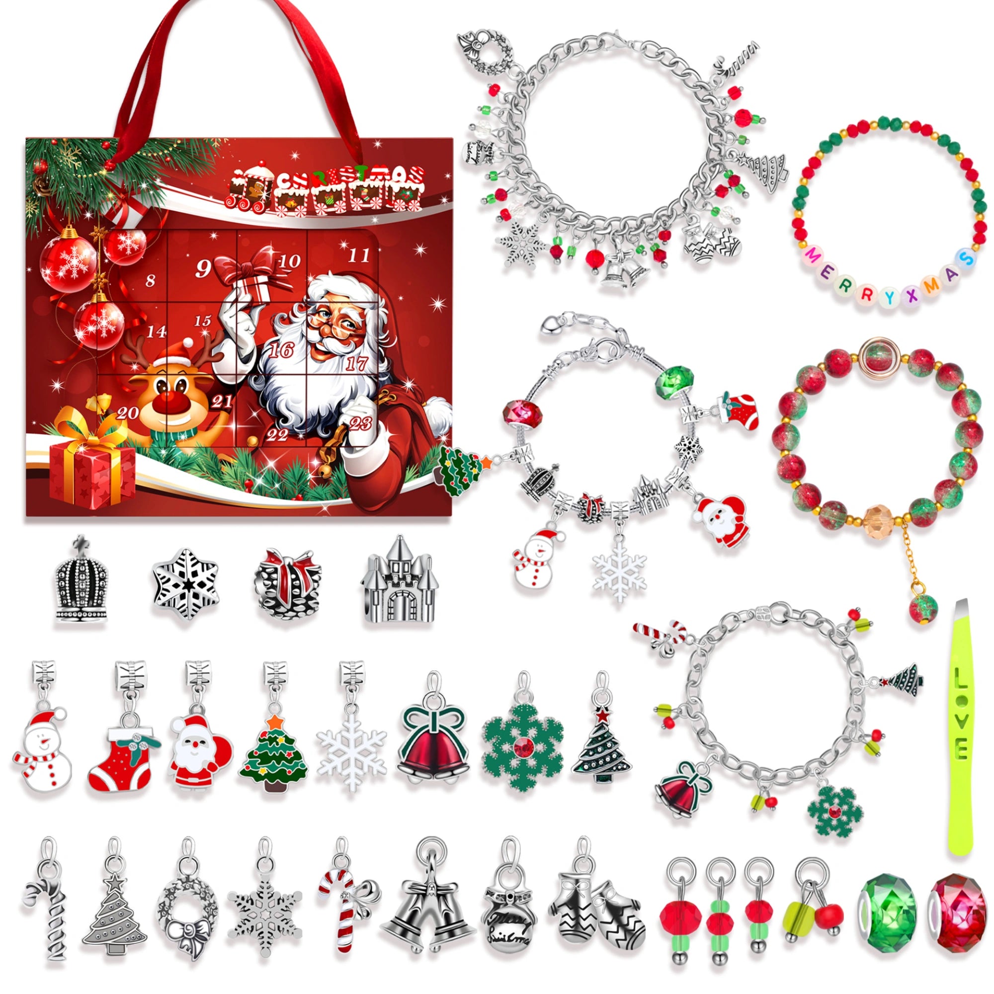 Snowella Christmas Jewelry Making Kit – Create Festive Charm Bracelets