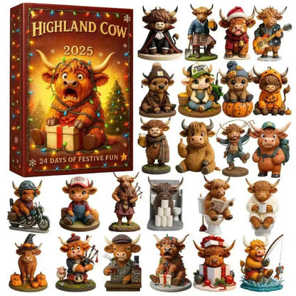 MerryMoo Highland Cow Advent Calendar – 24 Days of Cozy Christmas Surprises