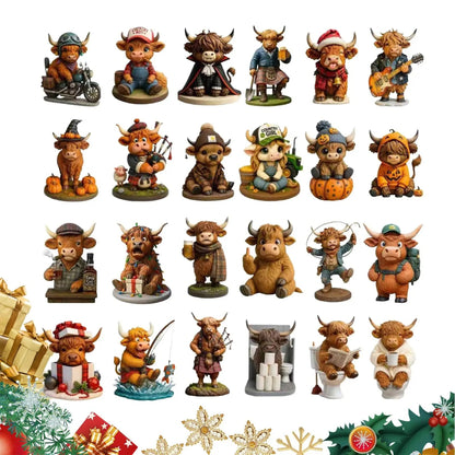 MerryMoo Highland Cow Advent Calendar – 24 Days of Cozy Christmas Surprises