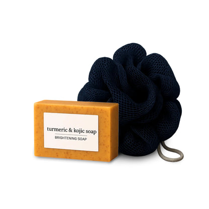 GlowDuo – African Bath Loofah + Kojic Acid Soap