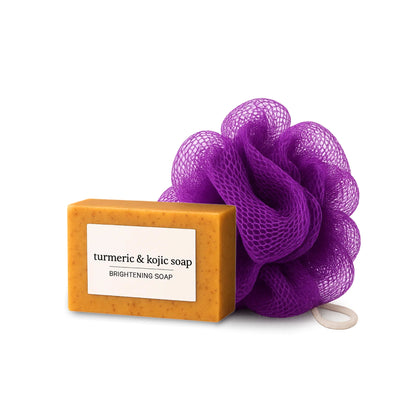 GlowDuo – African Bath Loofah + Kojic Acid Soap